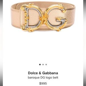 Dolce & Gabbana Rose Gold Belt